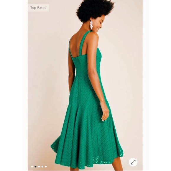 NWT Anthropologie Maeve Lelia Eyelet Midi Dress - Picture 4 of 9